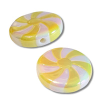 Réf 123 - Perle en acrylique, palet lollipop
