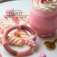 Bracelet ourson Teddy, Guimauve rose