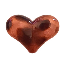 34 - Cœur en acrylique, Léopard havane