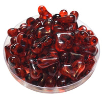 31 - Cœur en acrylique, Léopard rouge