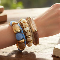 Kit bracelet  - Collection Cubik - Lavande & Beige