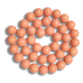 10- Boules en verre 10mm, Saumon