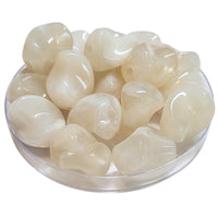 1- Galet Twisty, Blanc cassé marbré