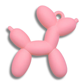 10 - Chien ballon pendentif, Rose bonbon Mat
