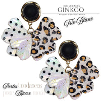 Kit boucles d'oreilles - Collection Gingko - Trio Blanc