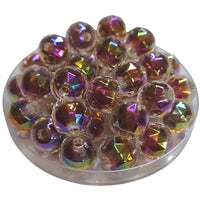 17 - Boules à facettes en acrylique, Chocolat 16MM