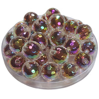 18 - Boules Nid d'abeilles en acrylique, Chocolat 16MM
