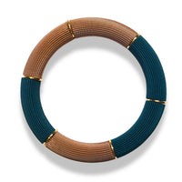 Bracelet Cannelé double teinte, Moka & Canard