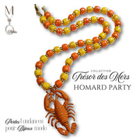 Kit collier - Collection Trésor de la Mer - Homard Orange & citron