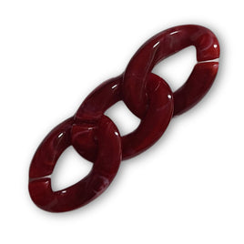 11 - Maillons 29MM, Bordeaux marbré