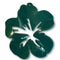 6 - Pendentif fleurs Hibiscus Vert foncé