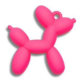 11 - Chien ballon pendentif, Rose fuchsia Mat