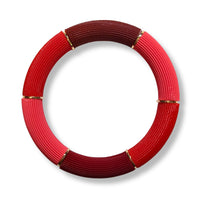 Bracelet Cannelé camaïeu, Rouge