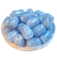 12 - Rolls cylindres en acrylique - Bleu ciel marbré