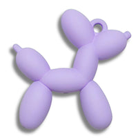 12 - Chien ballon pendentif, Mauve Mat
