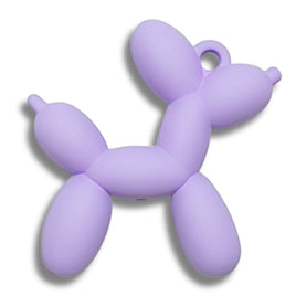 12 - Chien ballon pendentif, Mauve Mat