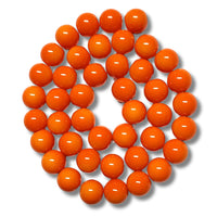 12- Boules en verre 10mm, Mandarine dégradé