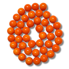 12- Boules en verre 10mm, Mandarine dégradé