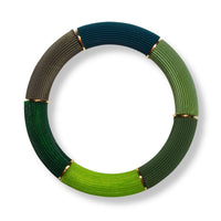Bracelet Cannelé camaïeu, Vert
