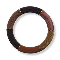 Bracelet Cannelé camaïeu, Chocolat