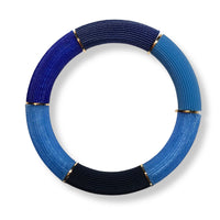 Bracelet Cannelé camaïeu, Bleu