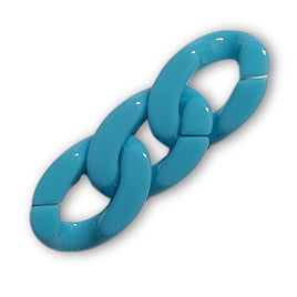 13 - Maillons 29MM, Bleu turquoise