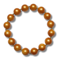 14- Boules en verre 10mm, Orange métallisé