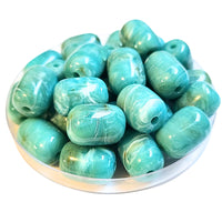 14 - Rolls cylindres en acrylique - Aigue marine marbré