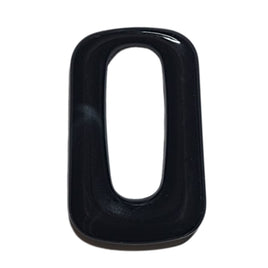 14- PRISME cabochons trapèzes, Noir marbré