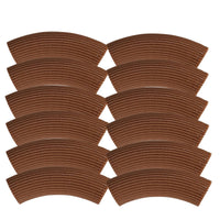 Perle tube incurvé cannelé, Toffee
