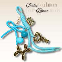 12 - Chien ballon pendentif, Mauve Mat