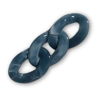 15 - Maillons 29MM, Bleu orage marbré