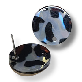 5 - Boucles d'oreilles 16MM - Léopard