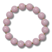 16- Boules en verre 10mm, Rose clair