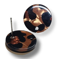 6 - Boucles d'oreilles 16MM - Léopard