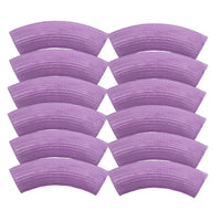 Perle tube incurvé cannelé, Lilas Opalin