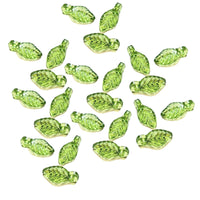 Mini breloques feuilles x50pcs -  Vert clair