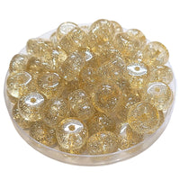 2- Rondelles épaisses, Abacus glitter Champagne