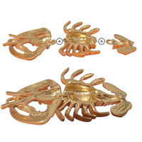 Pendentif émaillé, Homard articulé en 3 parties - Magenta