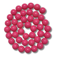 19- Boules en verre 10mm, Rose Barbie
