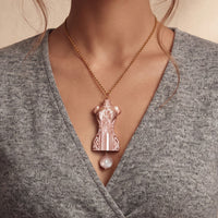 Collier Fashion Doll, Taupe Rosé