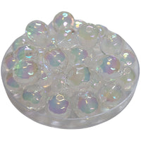 2 - Boules Nid d'abeilles en acrylique, Blanc opale 16MM
