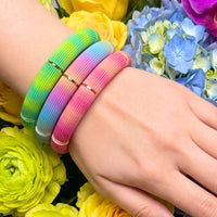 Bracelet Cannelé monocolore, Rainbow Dégradé
