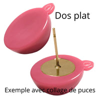 2 -Sphères à dos plats, Rose fuchsia