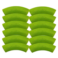 Perle tube incurvé cannelé, Kiwi Opalin