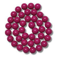 21- Boules en verre 10mm, Rose fuchsia