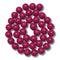 21- Boules en verre 10mm, Rose fuchsia