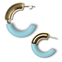 21 - Tubes courbes pour créoles C, Turquoise clair