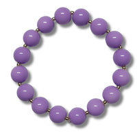 22- Boules en verre 10mm, Mauve