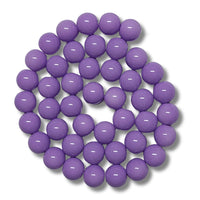 22- Boules en verre 10mm, Mauve